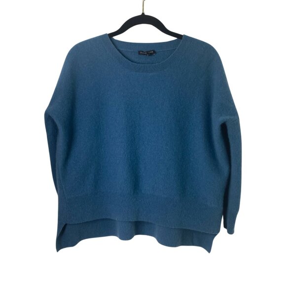 Eileen Fisher 3/4 Sleeves Blue 100% Cashmere Pullover Sweater, Size XS #223 - Picture 7 of 14